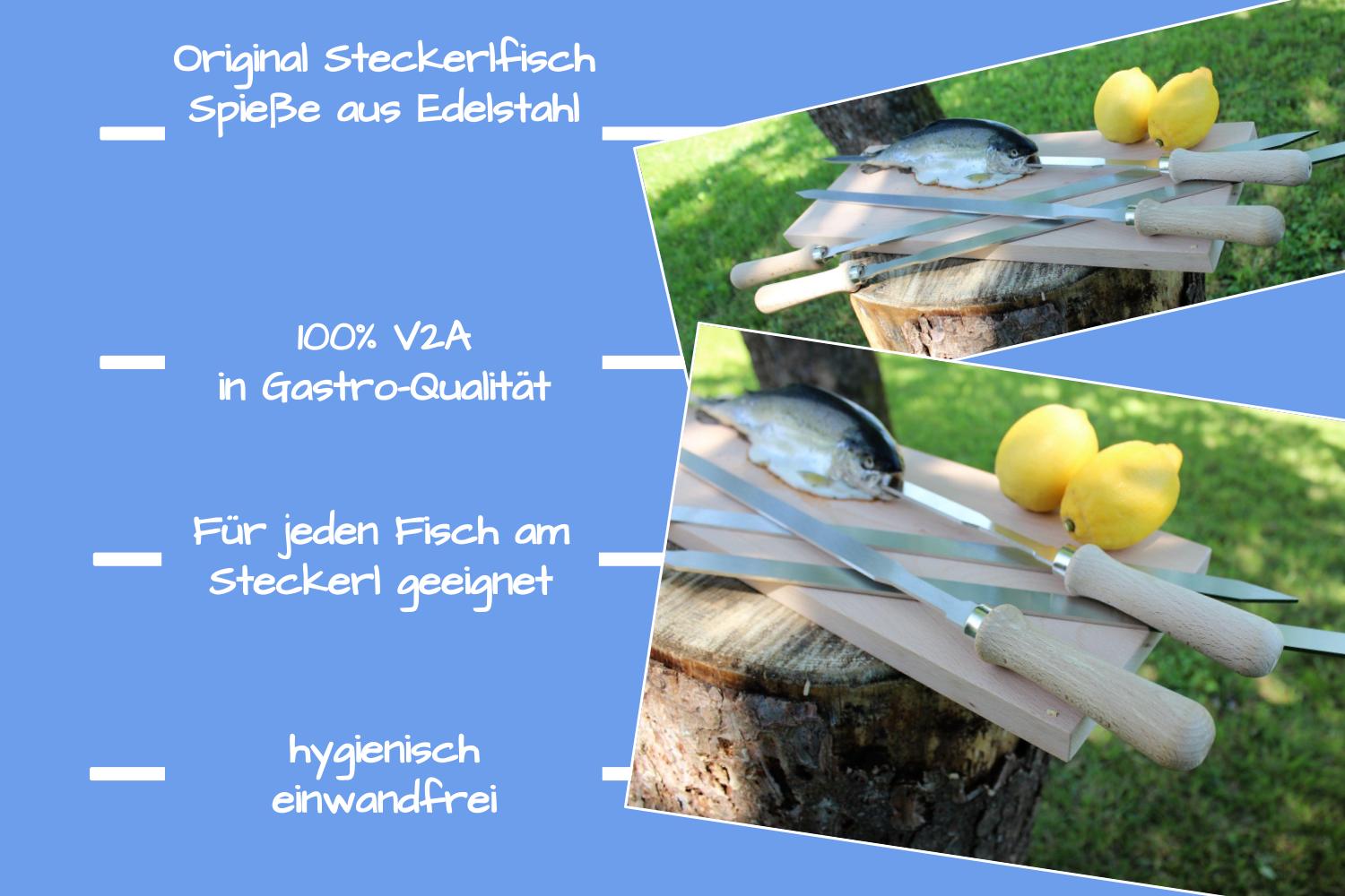 Steckerlfisch Spieß aus Edelstahl (1 Stk.)