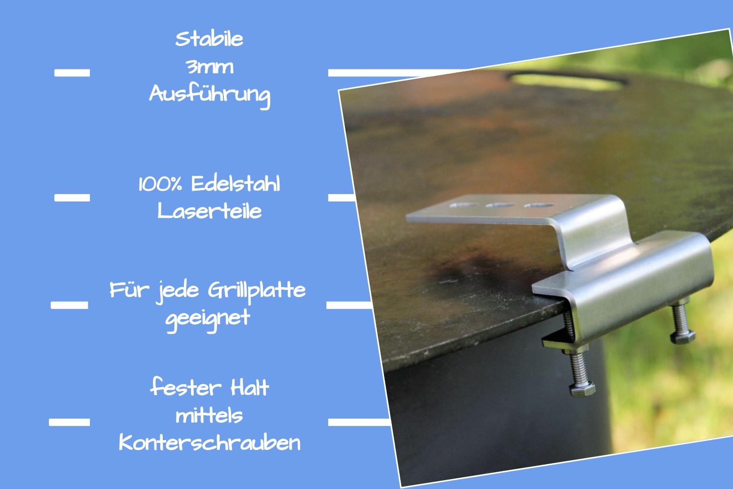 Universaladapter I Grillplatte I passend für Fisch- & Flammlachs Haltesystem