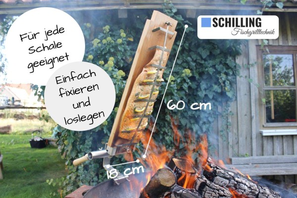 Flammlachsbrett 600x180 mm I Feuerschale & -tonne (Buchenholz)